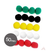 퐁퐁이 50mm 미술교재 솜방울 DIY공예, 빨강