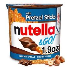 Nutella & GO! 크리미 초콜릿 헤이즐넛 스프레드 프레첼 스틱 51g(1.8온스) 스낵 팩, 1, 54g