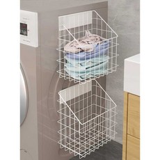 마그네틱빨래바구니 런드리버킷 자석빨래바구니, 1. 자석 흰색 대형 (1개)