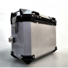 途者 35公升 機車側箱 鎂鋁合金 可快拆卸 適用紅牌黃牌重機, 黑色, 1個