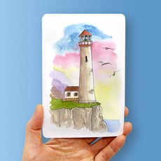 [종이애꿈] 미니 수채화지 10매입 (10cmx15cm), 랑데부지 백색 240g 10매입