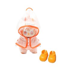 엘리붐 라부부 우비 옷 인형 레인코트 깔맞춤 소품 세대 솜 팝마트 의상 엘리붐 악세사리 마카롱, 오렌지세트, 1개