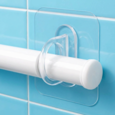 슬러피 원형 커텐봉 초강력 접착식 벽고리 붙이는 벽걸이 접착고리 후크, 투명, 20개