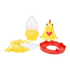 幸運公雞抽籤遊戲 94788 趣味拔毛母雞下蛋 親子桌遊 下蛋玩具 益智玩具, 黃色, 1套