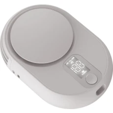 2in 1 목 허리 팬 휴대용 미니 5단 속도 조절 USB 충전식 날개 없는 가능한 끈 스포츠 야외 작업용, 01 하얀색