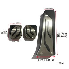 자동차 가속 페달 브레이크 받침대 발판 무타공 논슬립 보호 매트, 2. MT 3pcs, 기본