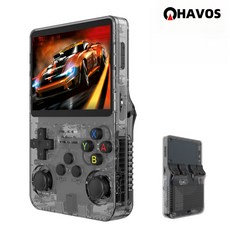 Havos 가정용게임기 휴대용게임기 오픈소스 고급고화질 게임풍부 레트로게임기, 검은색 검은색