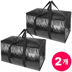 러빅 이사박스 다용도 수납 옷 짐정리 이불 이민 사입가방, 2개, 블랙