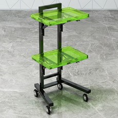 미용 헤어샵 컬러 작업대 미용실트레이 츄레이 실버 마지렐 크림 자연갈색 트리트먼트, 방염크림-녹색 아크릴 카트, 1개, 1L