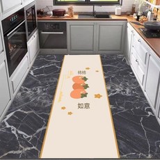廚房吸水防滑地墊 柿柿如意 長條款耐髒防油腳踏墊, 柿柿如意,40*60cm【浴室地墊】, 1個