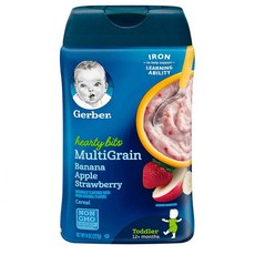 거버 이유식 베이비 시리얼 멀티그레인 바나나 애플 Gerber Cereal for Toddler Grain and Grow, -, 227g, 1개