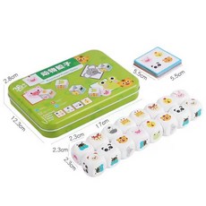 FUN DICE 水果骰子配對遊戲, 1個, 動物骰子, N/A