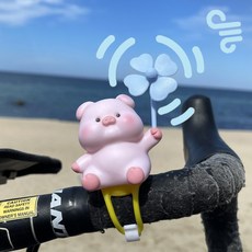 자전거 오토바이 킥보드 악세사리 바람개비 소품, 1개, 7. 돼지 클로버