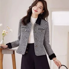 SAHINER 여성 봄 카라 자켓 슬림핏 세미오버 BWT35