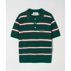 디써티원 DTHIRTYONE WOMAN Multi Stripe Sweater Forest Green