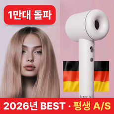 독일 BLDC 항공모터 저소음 음이온 헤어 드라이기, 루니엘 화이트 루니엘 화이트