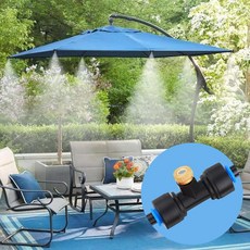 HK sell 리버 안개 분사 그늘막 스프링클러, 블랙, 1개, 6P