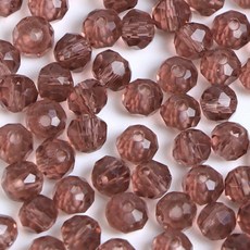 크리스탈 유리 론델컷 론델비즈 3mm 투명, 1세트, F0302. 레드퍼플