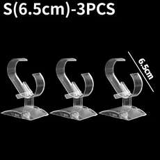 시계 팔찌 쥬얼리 디스플레이 거치대 분리형 아크릴 투명 장식 스탠드 소매점 쇼케이스 보관 랙 5 개 1 개, 06 S(6.5cm)-3PCS