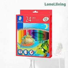 세이온 스테들러 루나 색연필 24색 6000 전문가용 드로잉컬러링 1개입