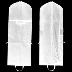 길이 150cm 휴대용 웨딩 드레스 먼지 커버 가운 방진 가정용 접이식 의류 보관 신부용, 06 150CM White