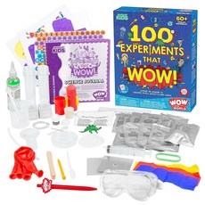 Thames&Kosmos미국매장정품+ 의 Wow in The World 100 Experiments That 과학 키트 60가지 이상의 도구 및 재료 독특한 화학 물리학 생물학