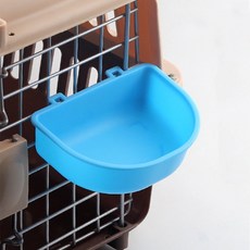 디앤몰 강아지 애견 고양이 사료 밥그릇 철장 이동장 물그릇 걸이형 케이지 식기 G300, 화이트, 1개