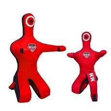 MMA 스포츠 주짓수 더미 | 성인 및 청소년용 그래플링 스탠딩 레슬링 브라질 언필드 1.8m(6피트) 펀칭 트레이닝 레드 / 182.9cm(72인치)_156489, Sitting, Red