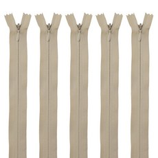 Joeunmall 콘솔지퍼 60cm 숨은지퍼 원피스 24인치, 308 베이지-대, 5개