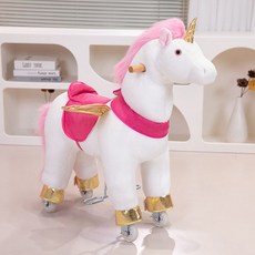 흔들 목마 사이클 실내 말타기 호스라이딩 승마 장난감 흔들말, 미디엄WhiteZhuge말(높이조절)