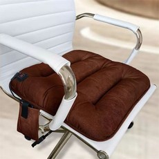 무선 온열 방석 사무실 전기 난방 USB 충전 쿠션 패드 소파용 휴대용 충전식 전기방석, 상세페이지 참고, 2. 커피색 온열매트(5V 무포켓)