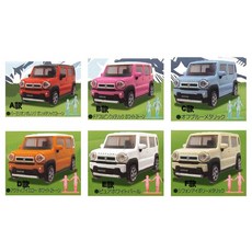 【M.M小舖】現貨 轉蛋 扭蛋 1比64PLUS 鈴木HUSTLER 車子模型 全6款 迴力車 兒童玩具, 1個, #不補整套(金額200下X5)3C241