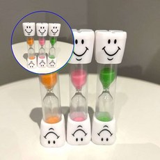 쌍문상회 유치원 습관 타이머 모래시계 치과 선물 양치 공부 어린이집 3분 방과후 학교 운동 칫솔 집중 40872EA, 오렌지모래