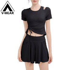 運動套裝 速乾瑜伽服 夏季短袖兩件套 親膚健身裝 高彈跑步透氣運動服