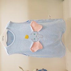 아가방 가을 25 베이비페어 [디즈니베이비] 귀쫑긋 덤보가 나올 듯! 하늘블루 테리 유아 수면조끼 l 부드럽고 따뜻한 유아 숙면 아이템 실내복위에 입으면 너무 좋아용