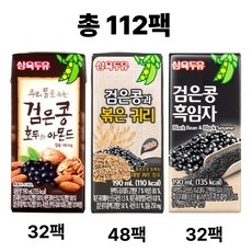 삼육두유 검은콩과볶은귀리48팩+검은콩호두아몬드32팩+검은콩흑임자32팩(총112팩), 없음, 190ml, 112개