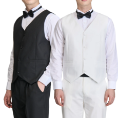 남자 턱시도 연미복 정장 조끼 남성 무대복 공연복 블랙 검정 흰색 베스트