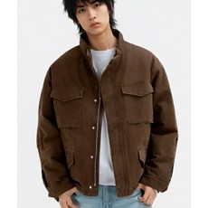 UNDEROFF 빈티지 워싱 패디드 M65 필드 자켓 브라운