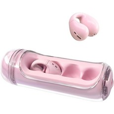 이어버드 블루투스 5.4 IPX4 방수 러닝 헤드폰의 오픈 클립 가벼운 편안함 안정적인 착용 운동 이어 헤드폰 피트니스 달리기용 핑크, Pink