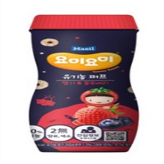 요미요미 오가닉퍼프 과자 42g, 혼합맛(딸기/블루베리), 40개