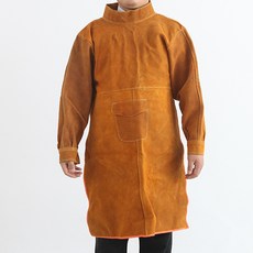 廣隆 牛皮 電焊工作服 焊工服 電焊 氬焊 CO2 袖套 圍裙 防護服 電銲手套 皮衣 耐溫 防火花 隔熱 防阻燃, 1個, 橘黃
