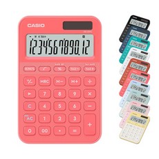 카시오 컬러 전자계산기 MS-20YC, 1개, 코랄