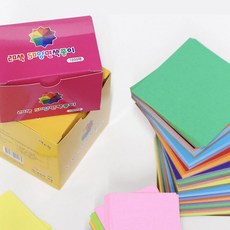 20색 단면 색종이 5cm 1000매 / 20색 양면 5cm 1000매 색종이 (2중택1), 20색50 단면색종이