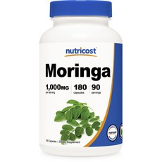 nutricost 辣木1000mg膠囊, 1個, 180入, 180顆