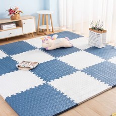 국민매트 매트시공 거실 칼라 놀이방 바닥, E. 네이비+화이트테두리