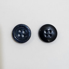 유화 화산송이 항균 기능성 각테 단추 11.5mm 10개 19컬러, 19 블랙