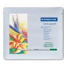 施德樓 STAEDTLER 金鑽級水性色鉛筆24色組 綠色系限定商品 富福里, 1個