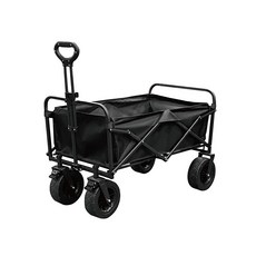 OUTDOORONE 露營坦克推車 加寬越野車輪耐用度大提升，適用多種地形滑行, 1個, 黑色