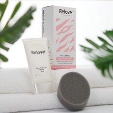 Relove 零毛髮霜 附刮除海綿 男女適用 私密處腋下適用, 1個, 80ml