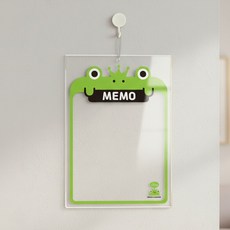 MEMO3 걸이형 아크릴 메모보드 알림 게시판 210x300mm 투명판, 상세페이지 참조